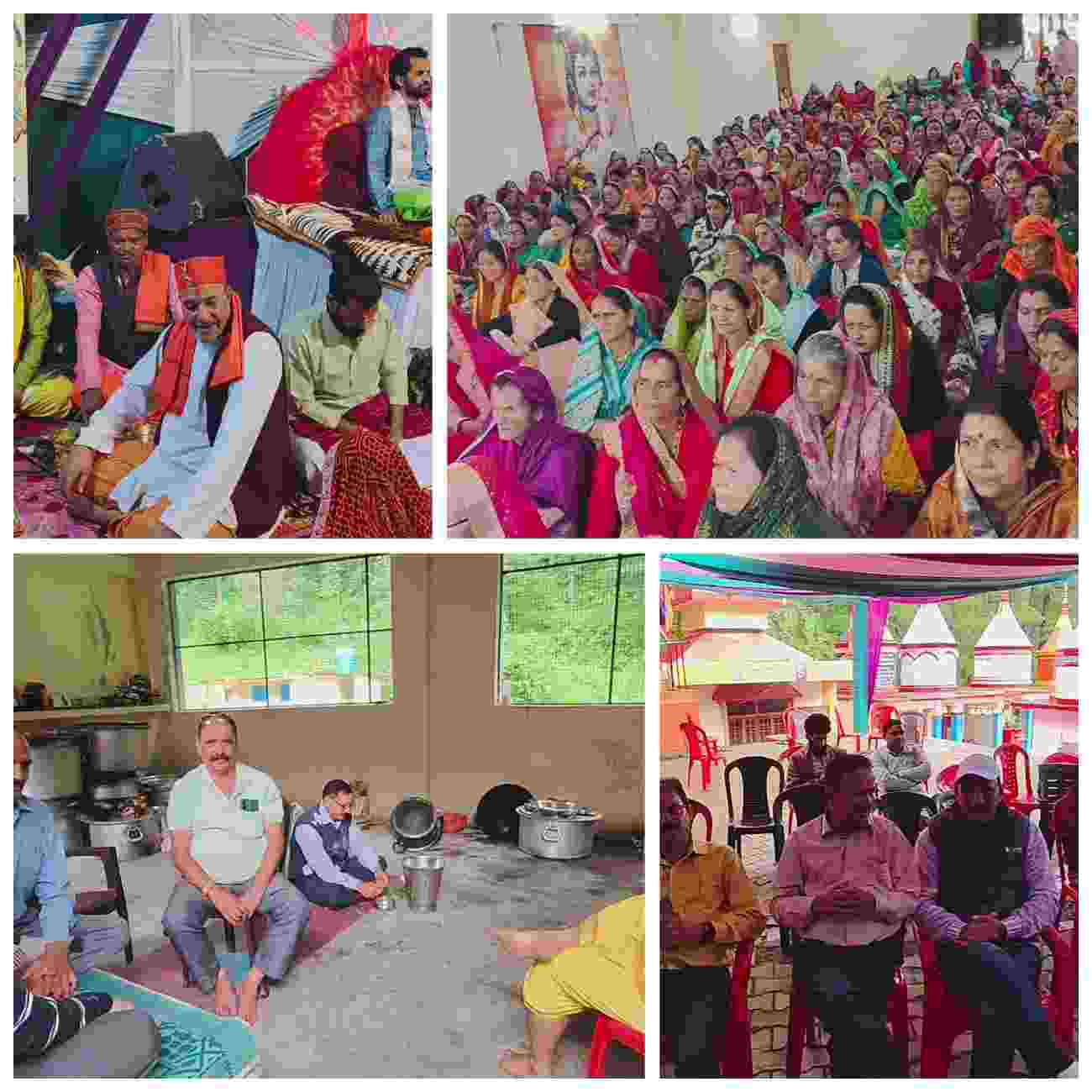 लोहाघाट:रिशेश्वर मंदिर में चल रही श्रीमद् भागवत कथा में भक्तों की भारी भीड़।