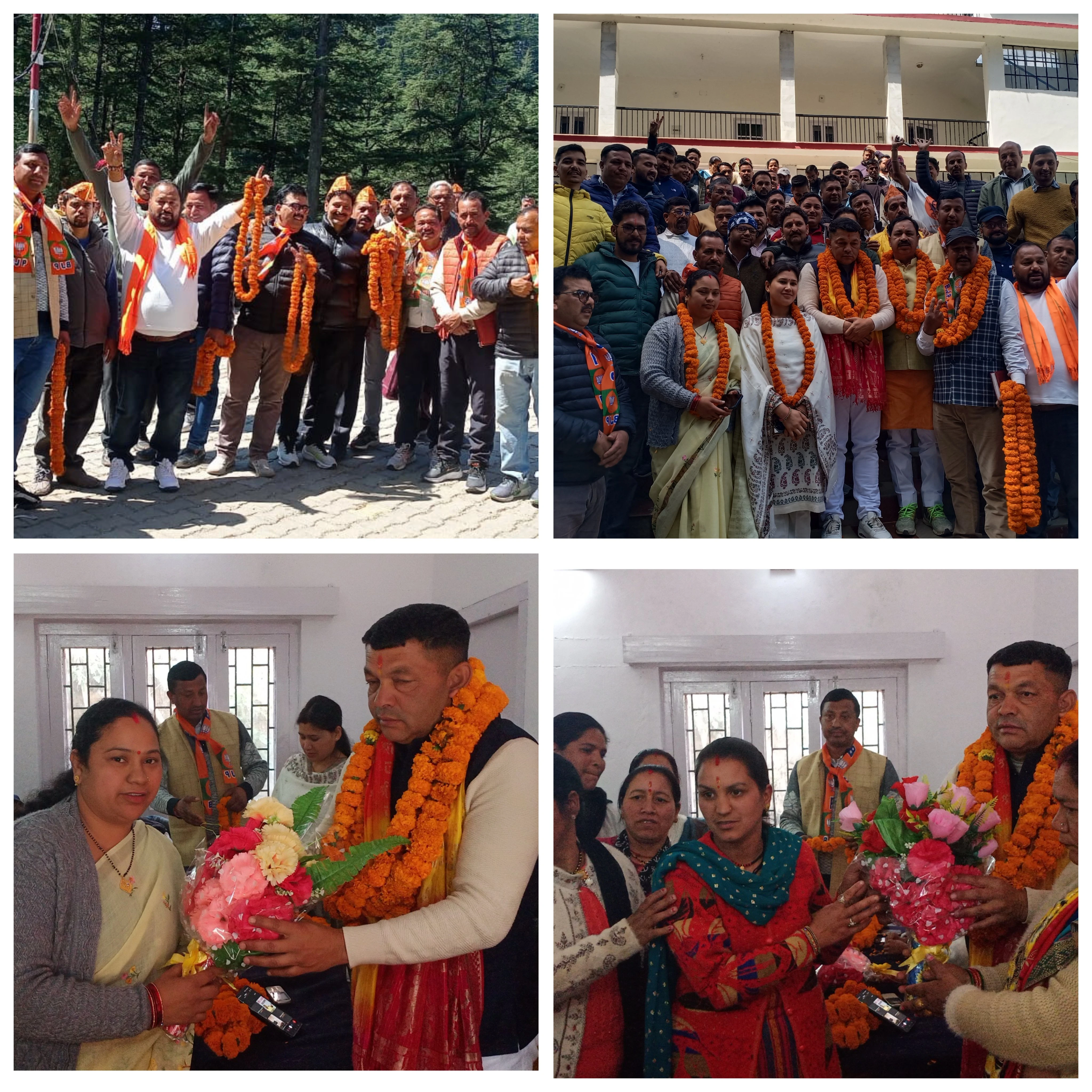 लोहाघाट:पहली बार लोहाघाट आने पर भाजपा जिलाध्यक्ष गोविंद सामंत का हुआ जोरदार स्वागत 