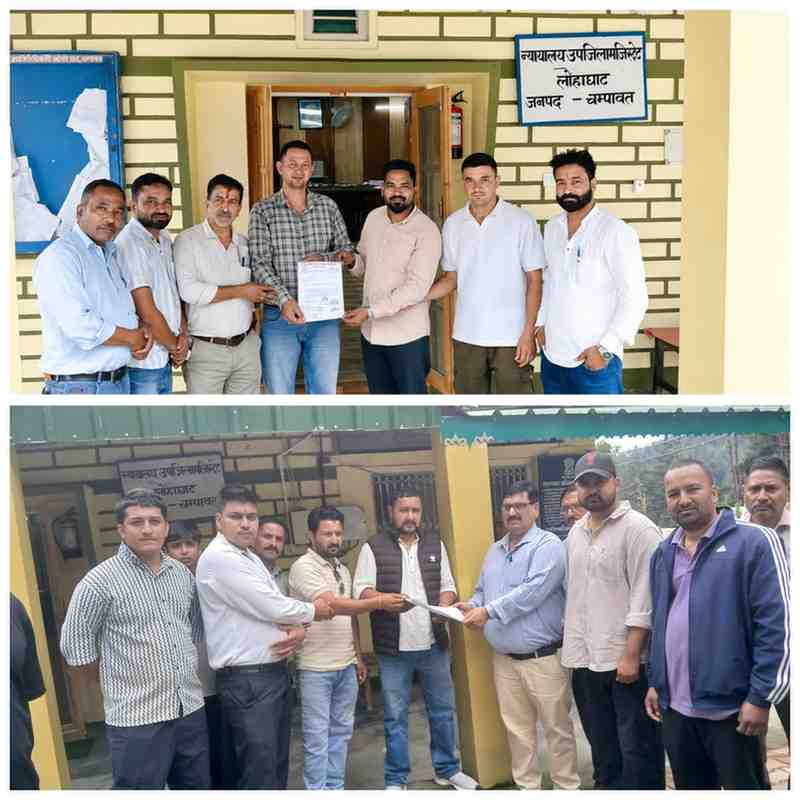 लोहाघाट:सुई व पाटन के ग्रामीणों ने प्राधिकरण का किया विरोध एसडीएम को सोपा ज्ञापन।